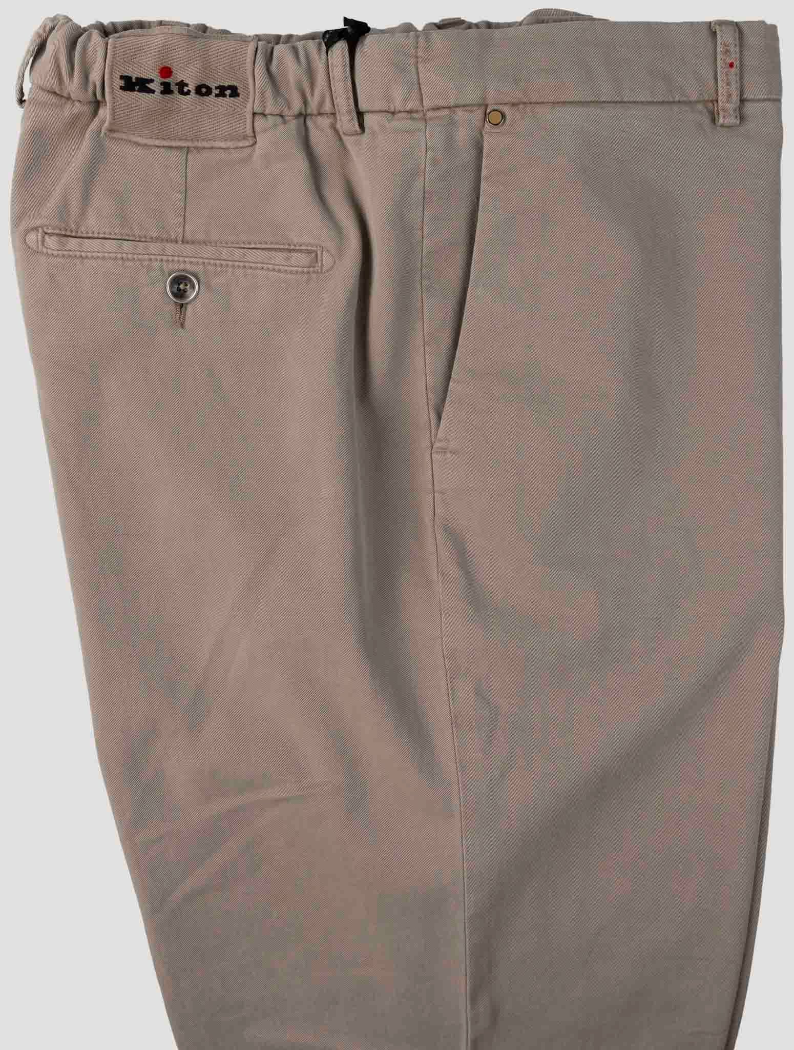 Kiton Beige Lyocell Cotton Ea Pants