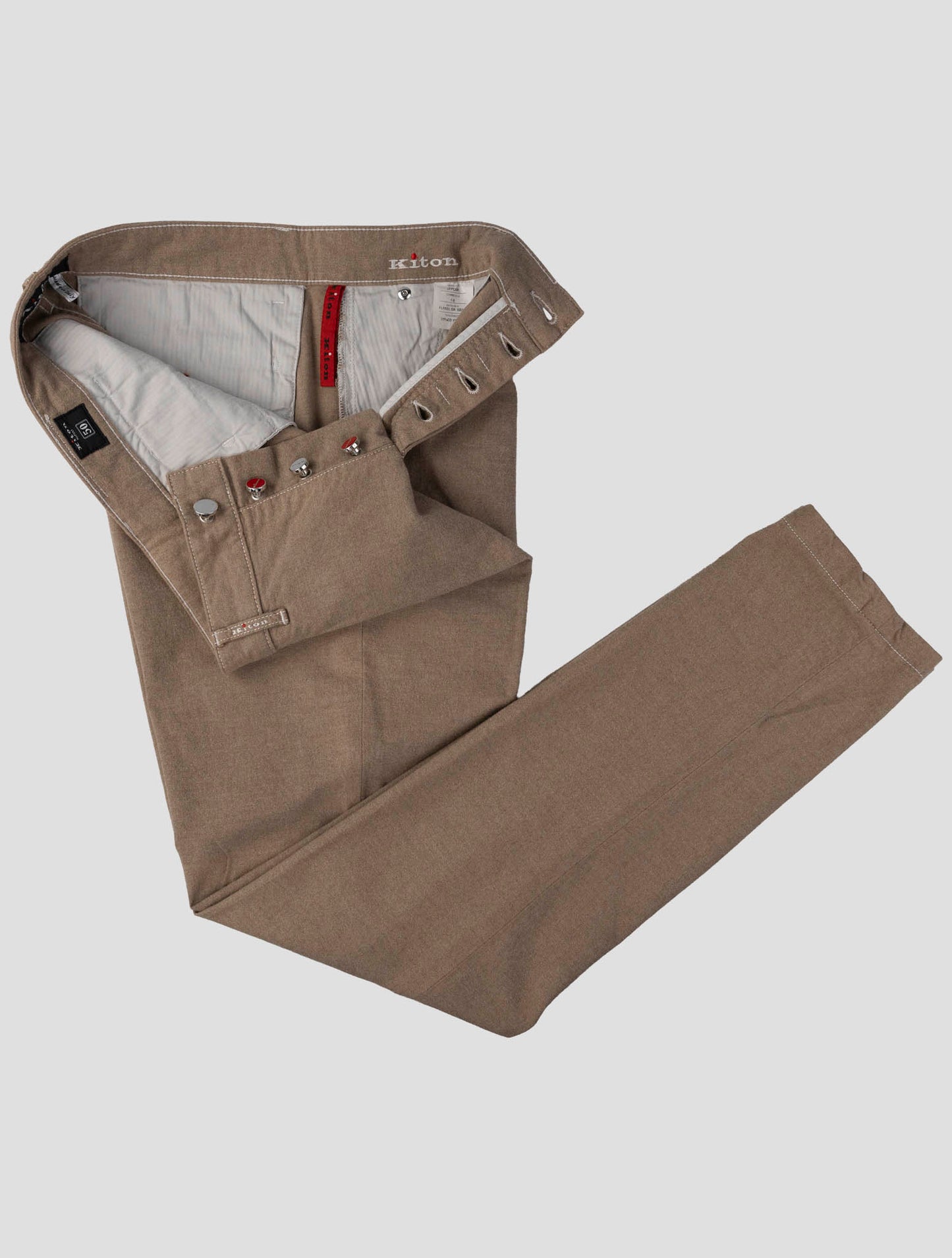 Kiton Beige Cotton Ea Pants