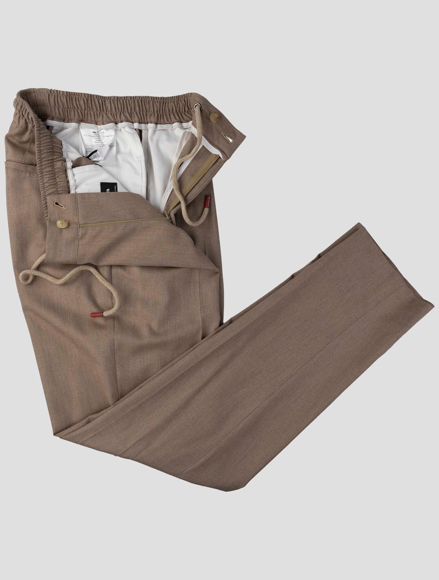 Kiton Beige Cotton Cashmere Silk Pa Ea Pants