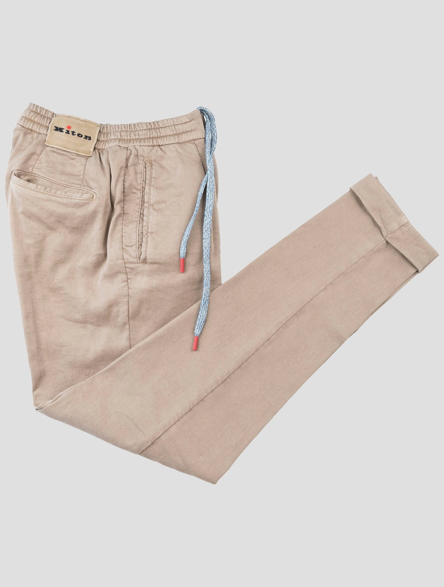 Kiton Beige Linen Cotton Ea Pants