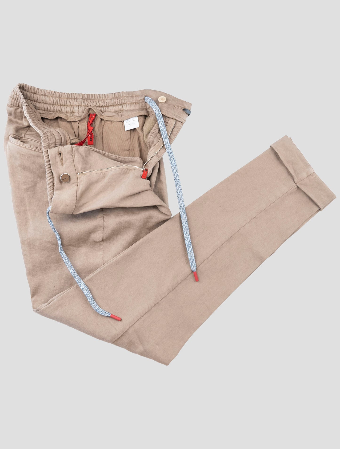 Kiton Beige Linen Cotton Ea Pants