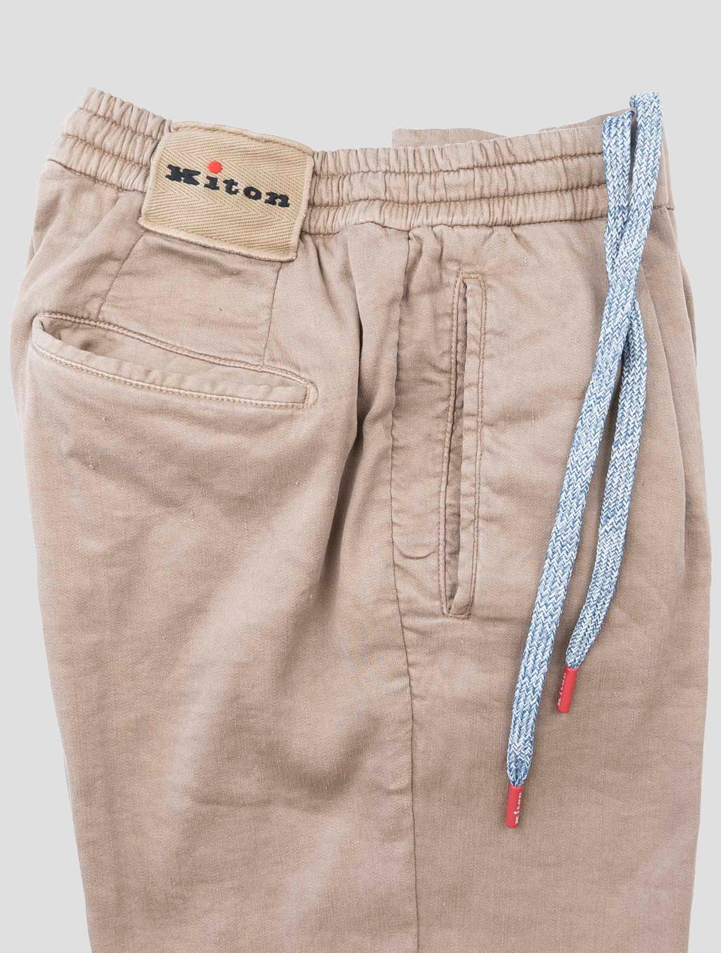 Kiton Beige Linen Cotton Ea Pants