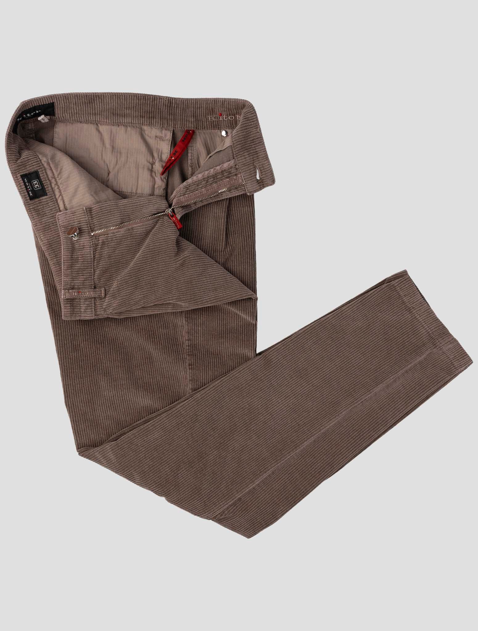 Kiton Beige Cotton Cashmere Ea Pants