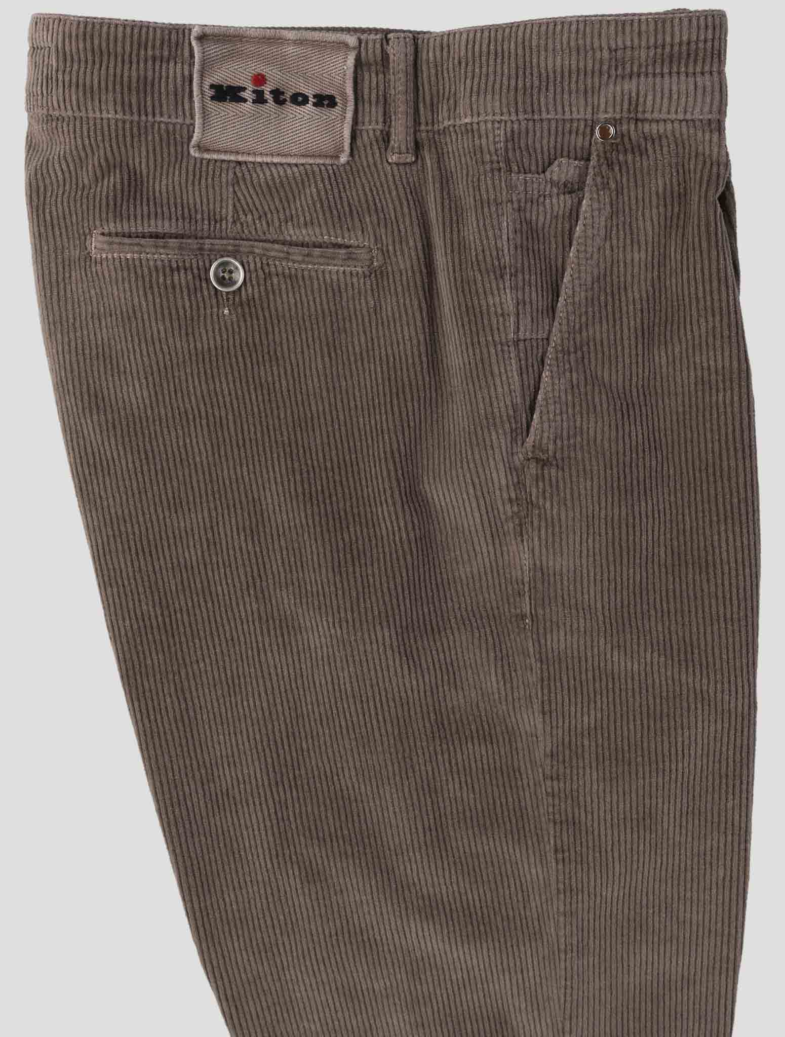 Kiton Beige Cotton Cashmere Ea Pants