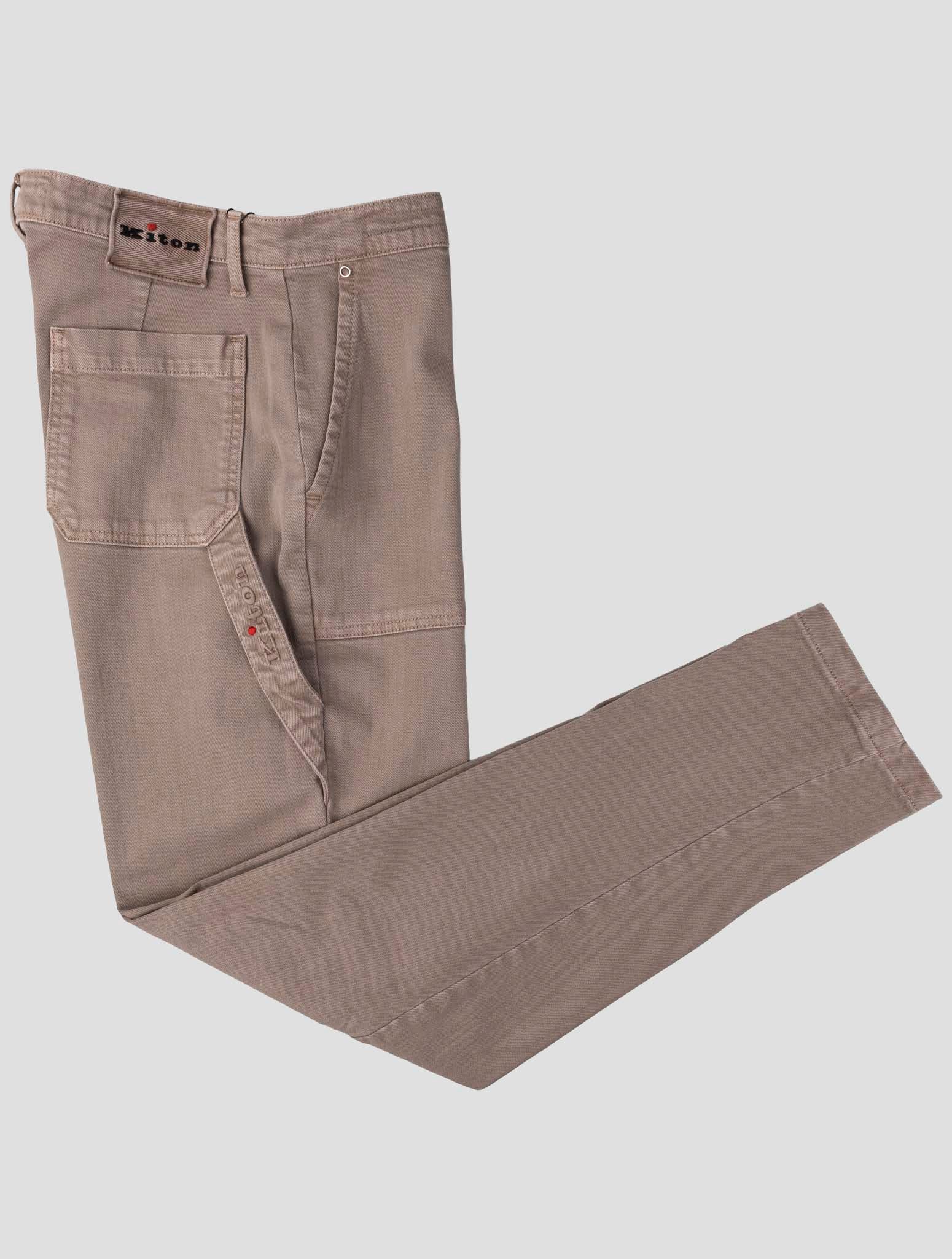 Kiton Beige Cotton Ea Pants