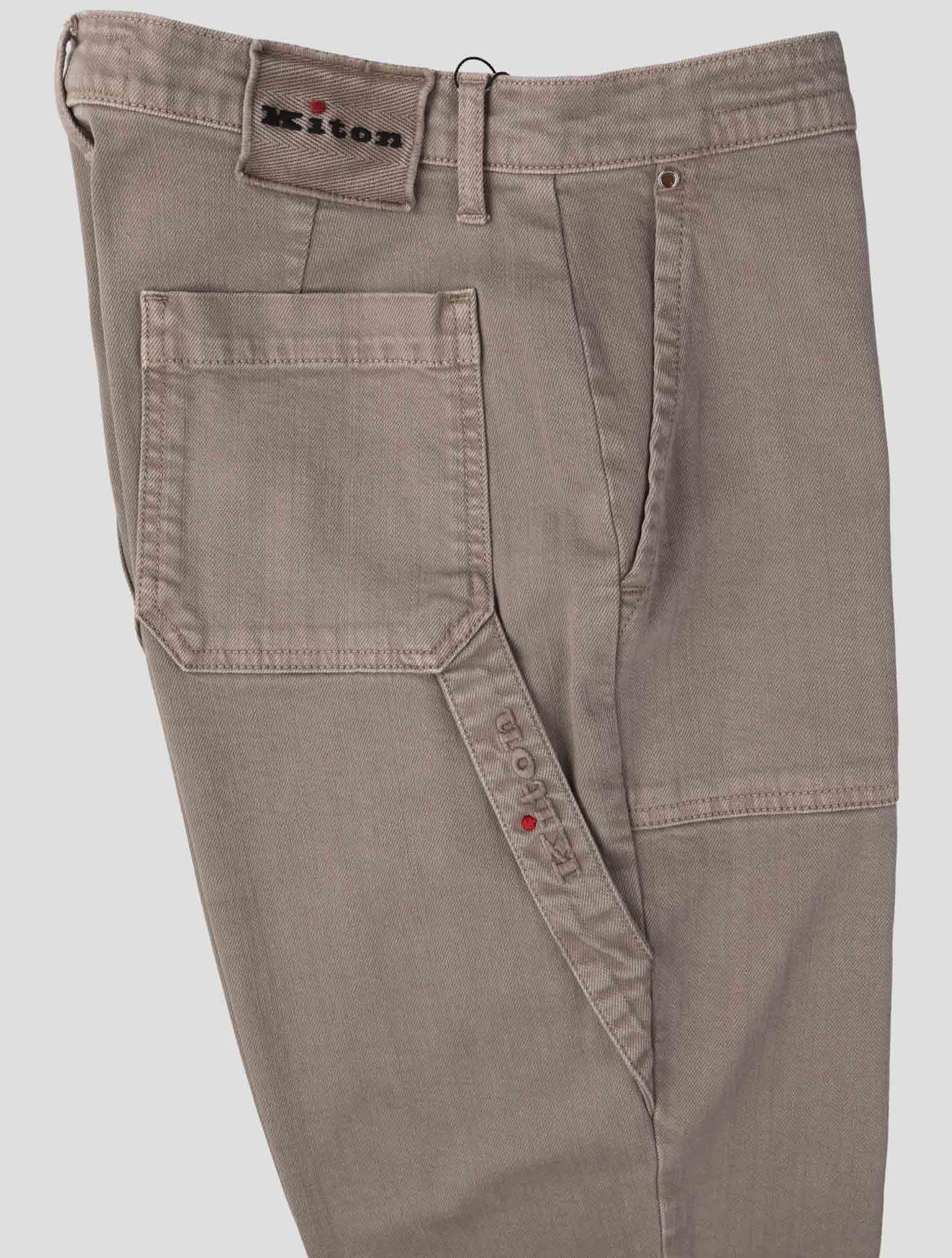 Kiton Beige Cotton Ea Pants