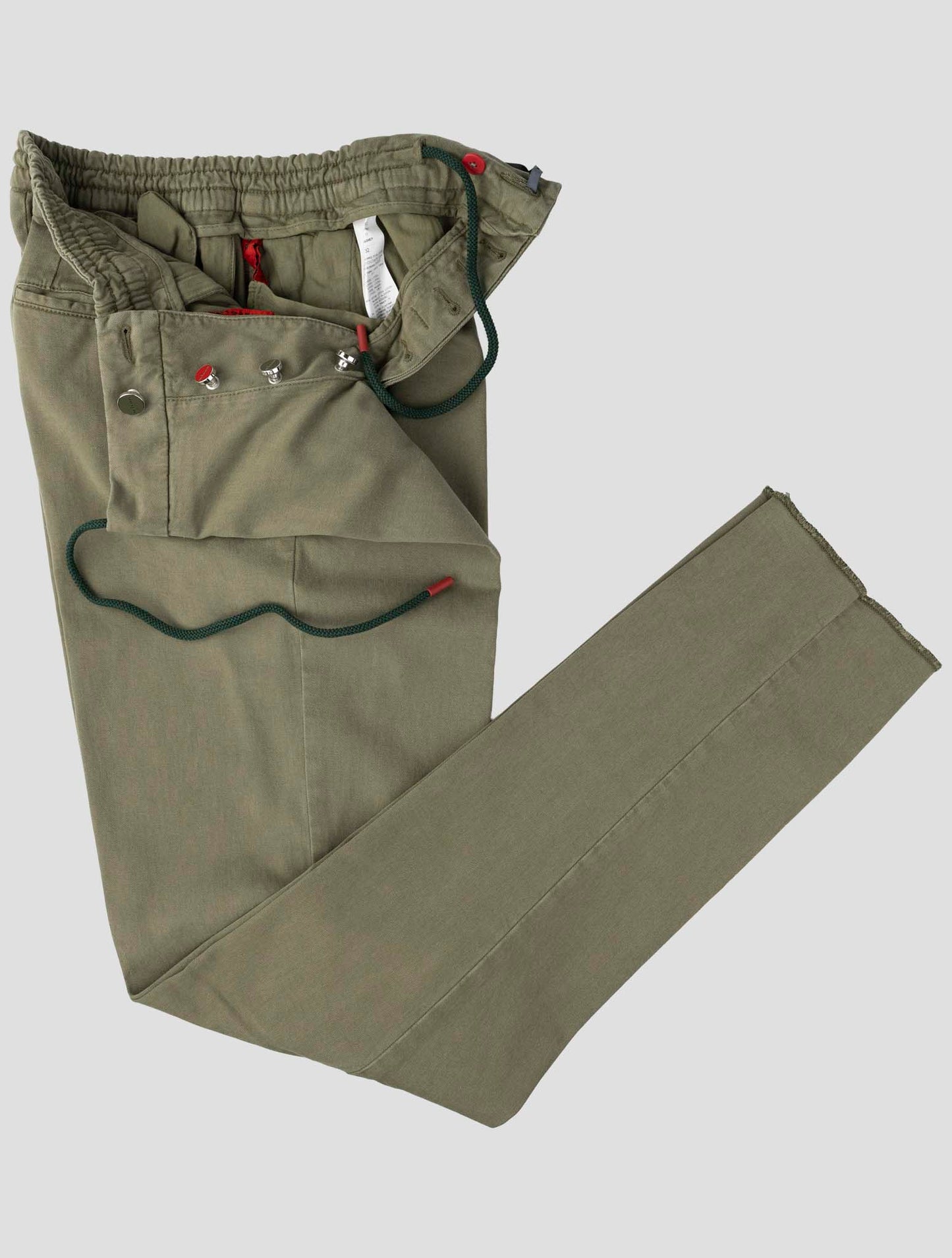Kiton Green Lyocell Cotton Ea Pants
