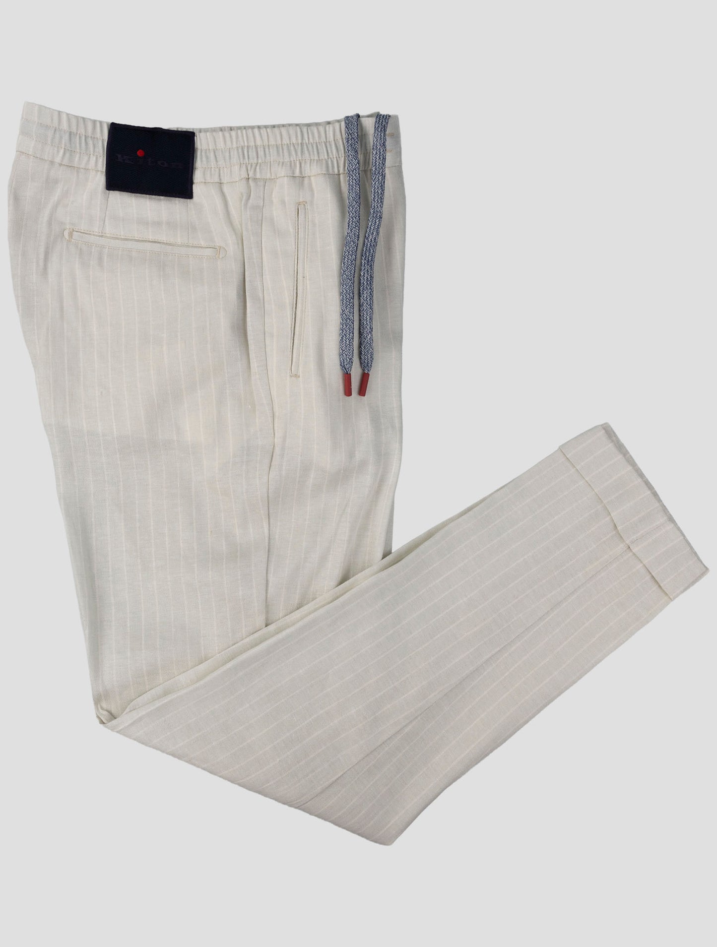 Kiton Beige Linen Ea Pl Pants