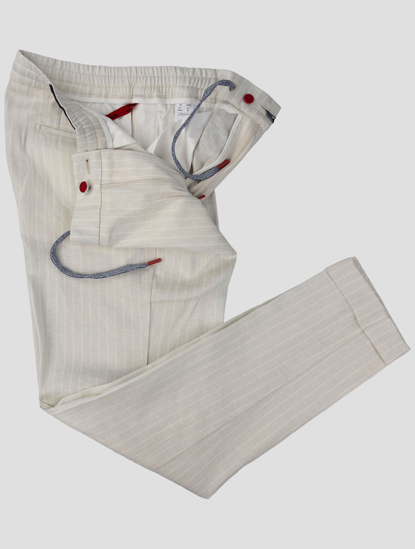 Kiton Beige Linen Ea Pl Pants