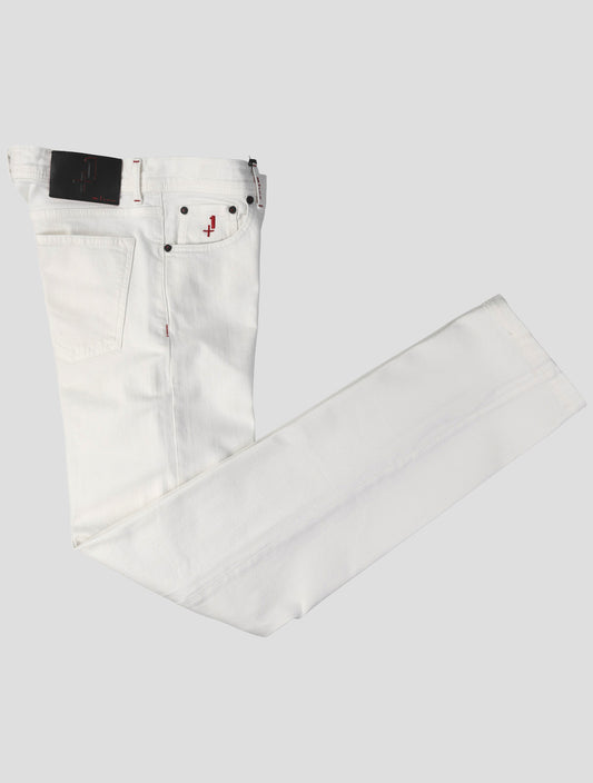 Kiton White Cotton Ea Special Edition Plus One Jeans