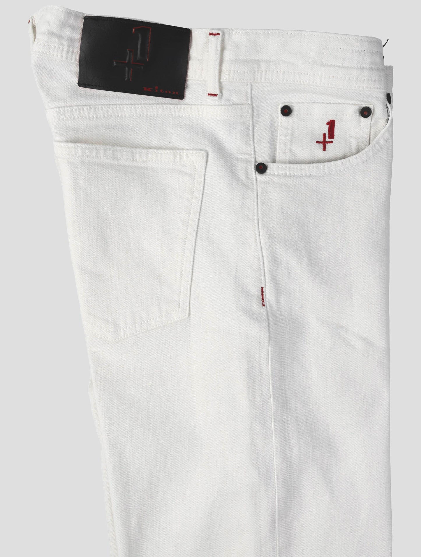 Kiton White Cotton Ea Special Edition Plus One Jeans
