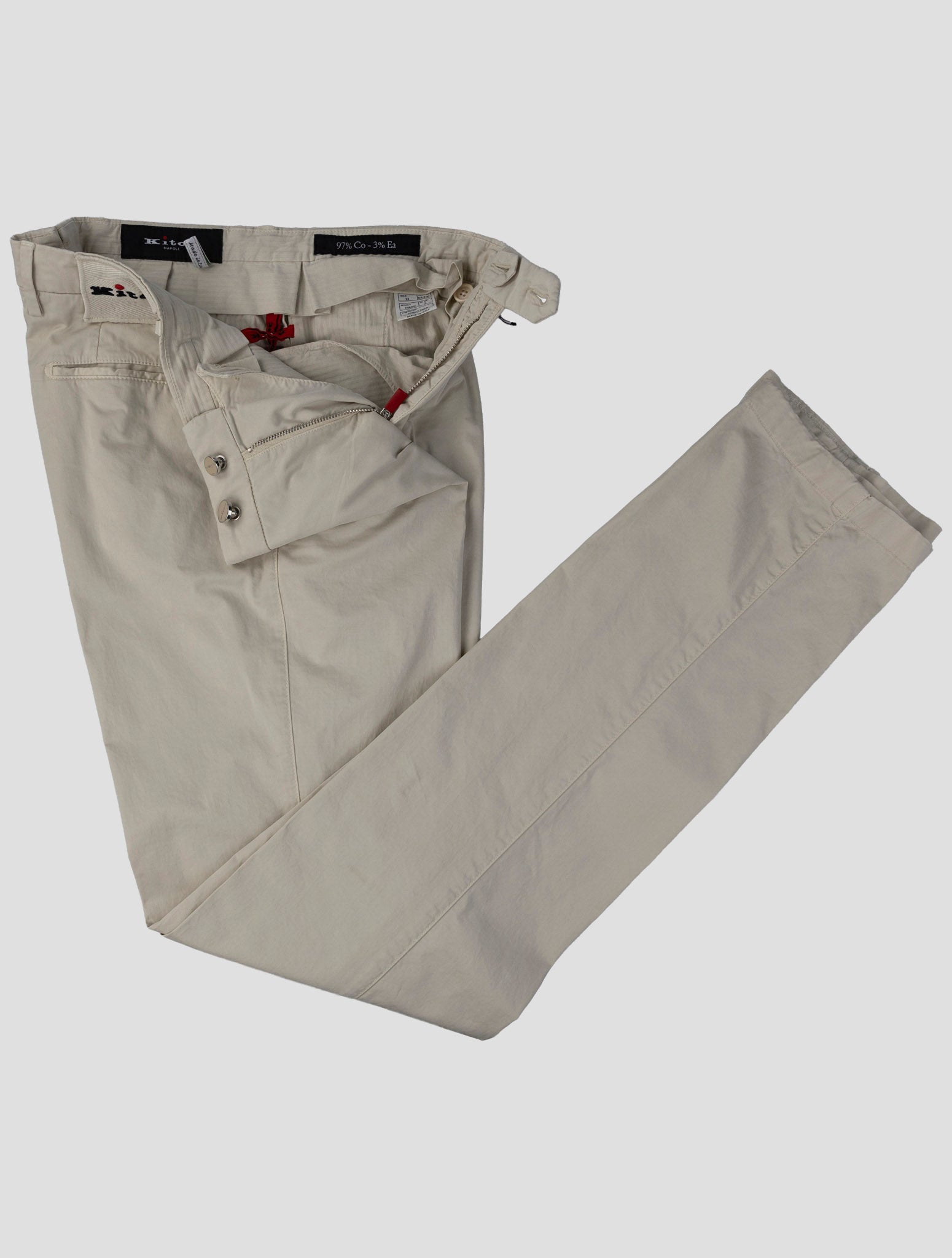 Kiton Beige Cotton  Ea Pants