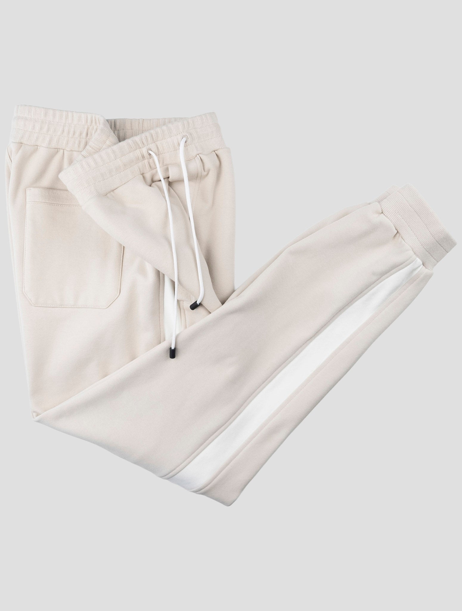 Kiton Beige Cotton Pa Pu Pants