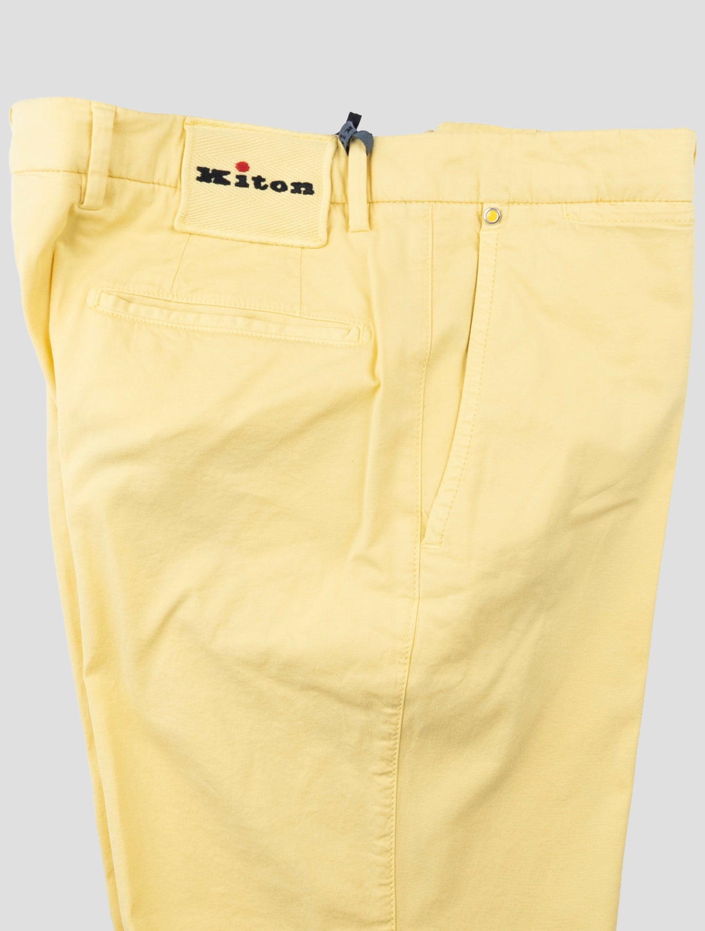 Kiton Yellow Cotton Silk Ea Jeans