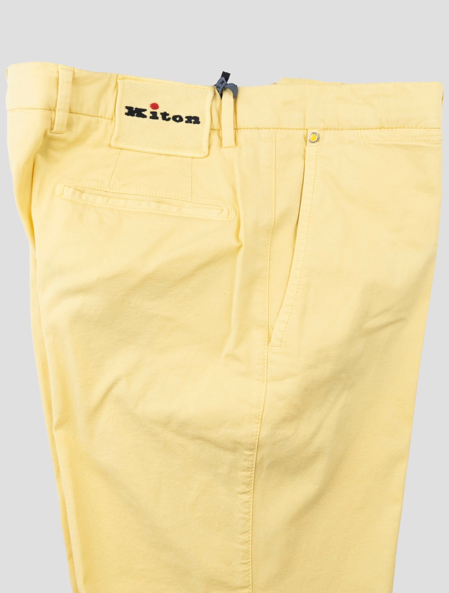 Kiton Yellow Cotton Silk Ea Jeans