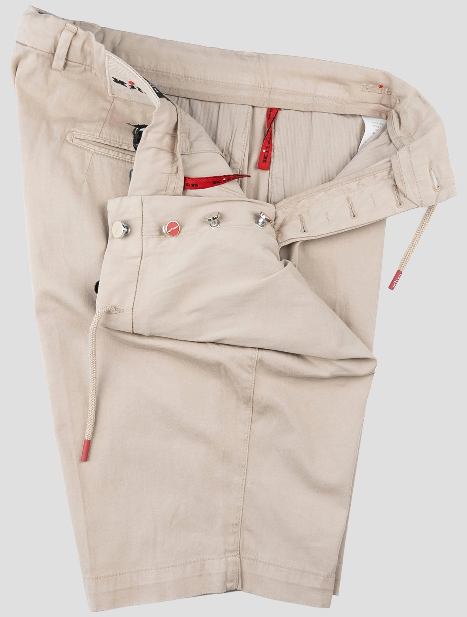 Kiton Beige Cotton Silk Ea Short Pants