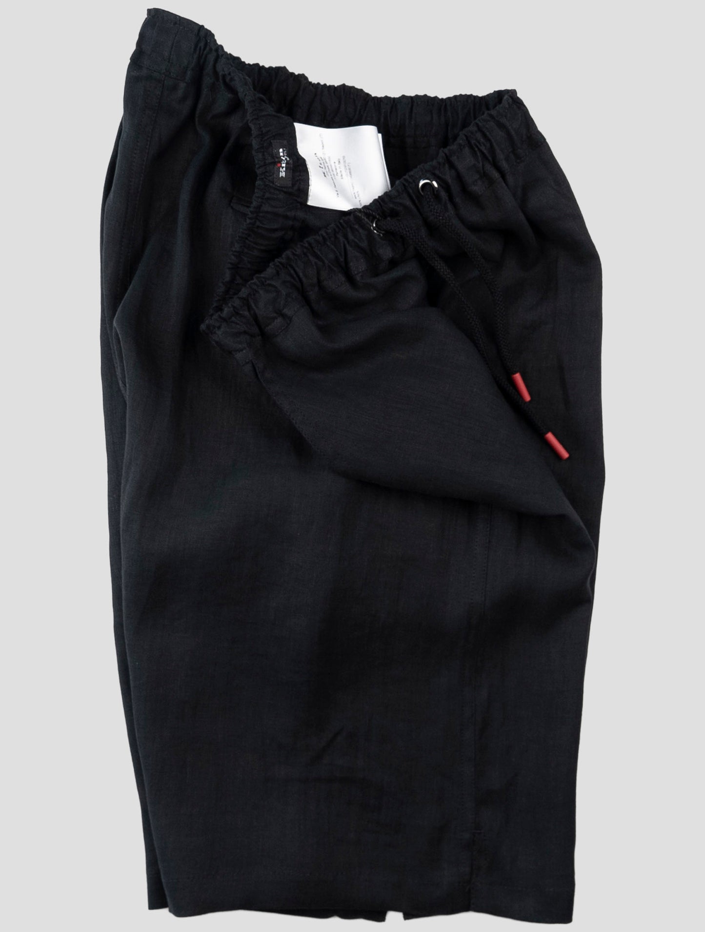 Kiton Black Linen Short Pants