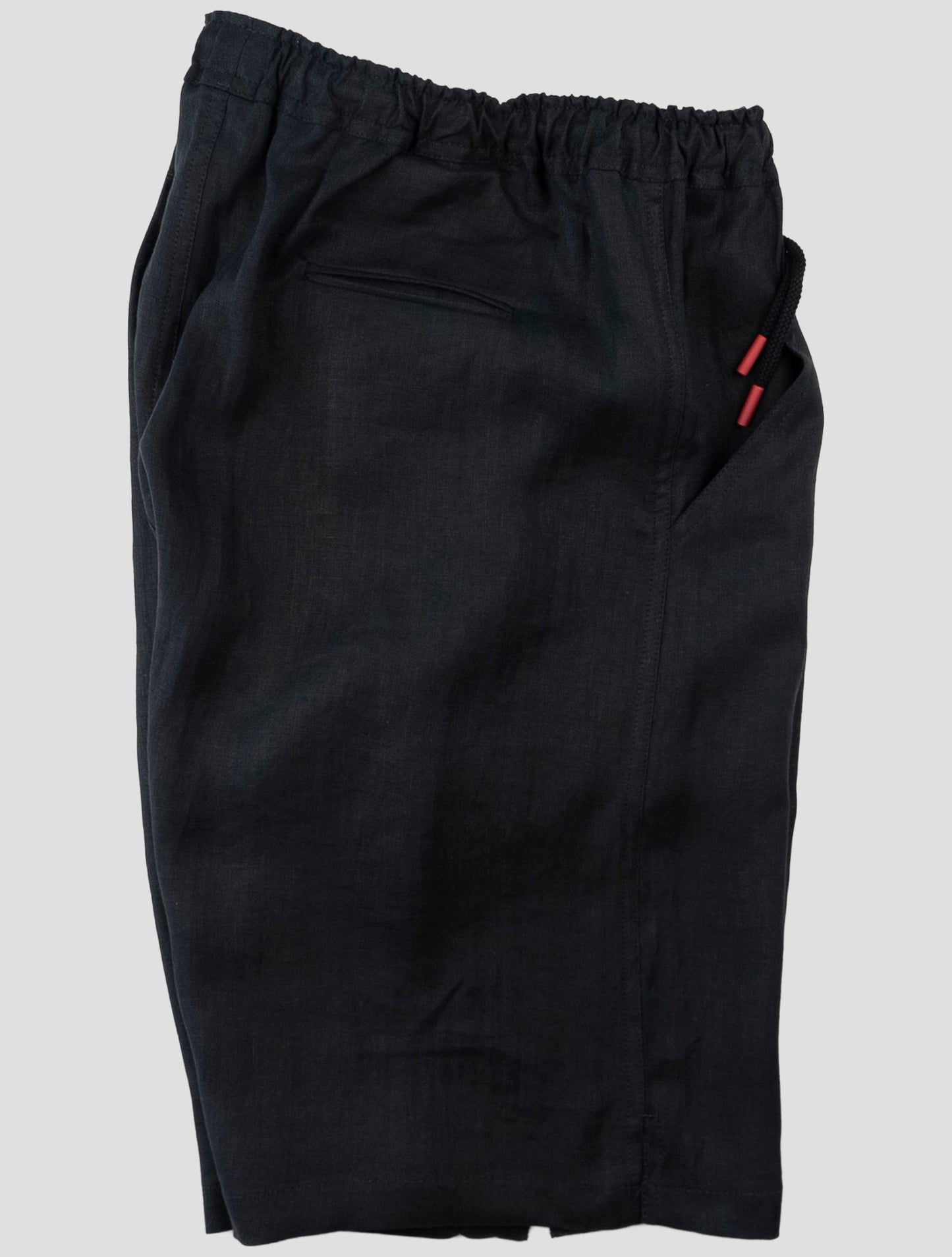 Kiton Black Linen Short Pants