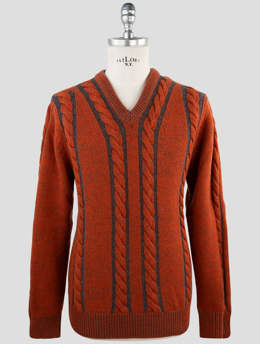 Kiton Multicolor Cashmere Sweater V-Neck