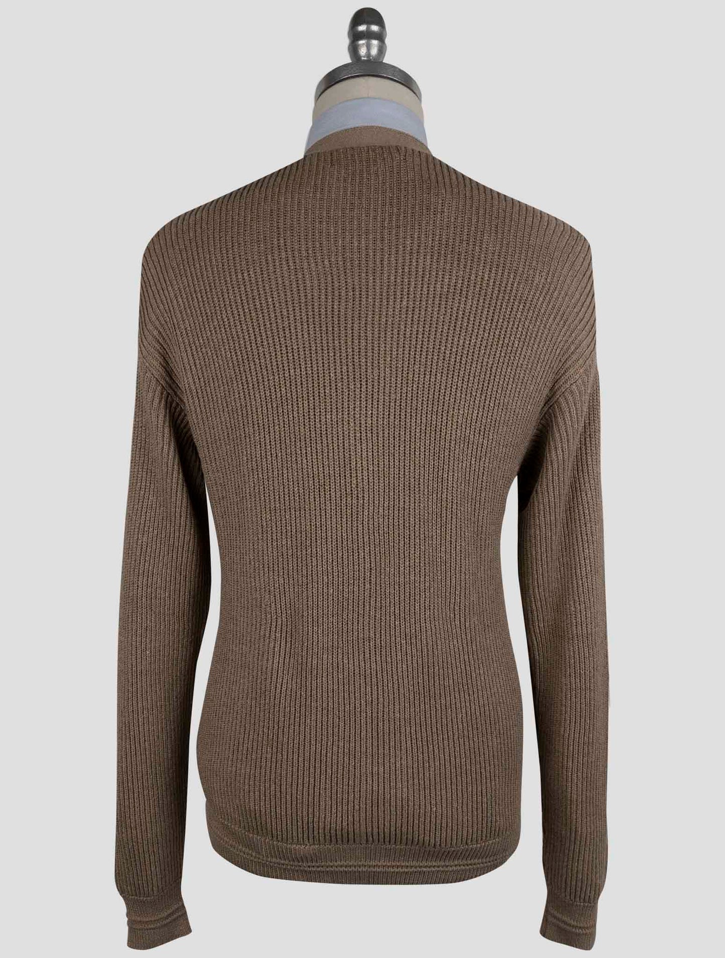 Kiton Brown Silk Cotton Sweater Cardigan