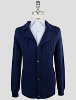 Kiton Blue Cashmere Sweater Cardigan