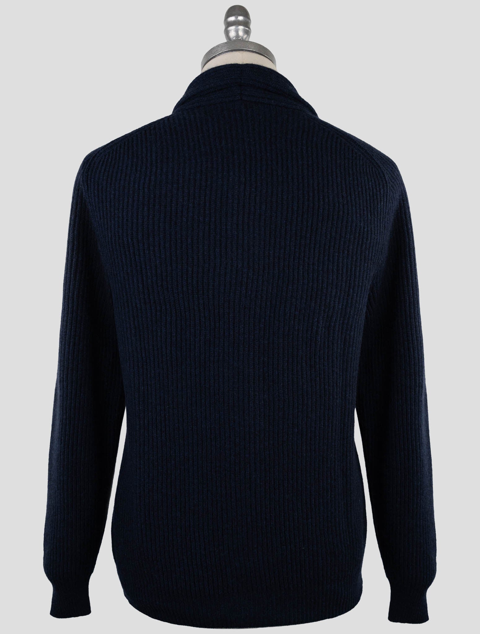 Kiton Blue Cashmere Sweater Cardigan