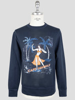 Kiton Blue Cotton Ea Sweater Crewneck