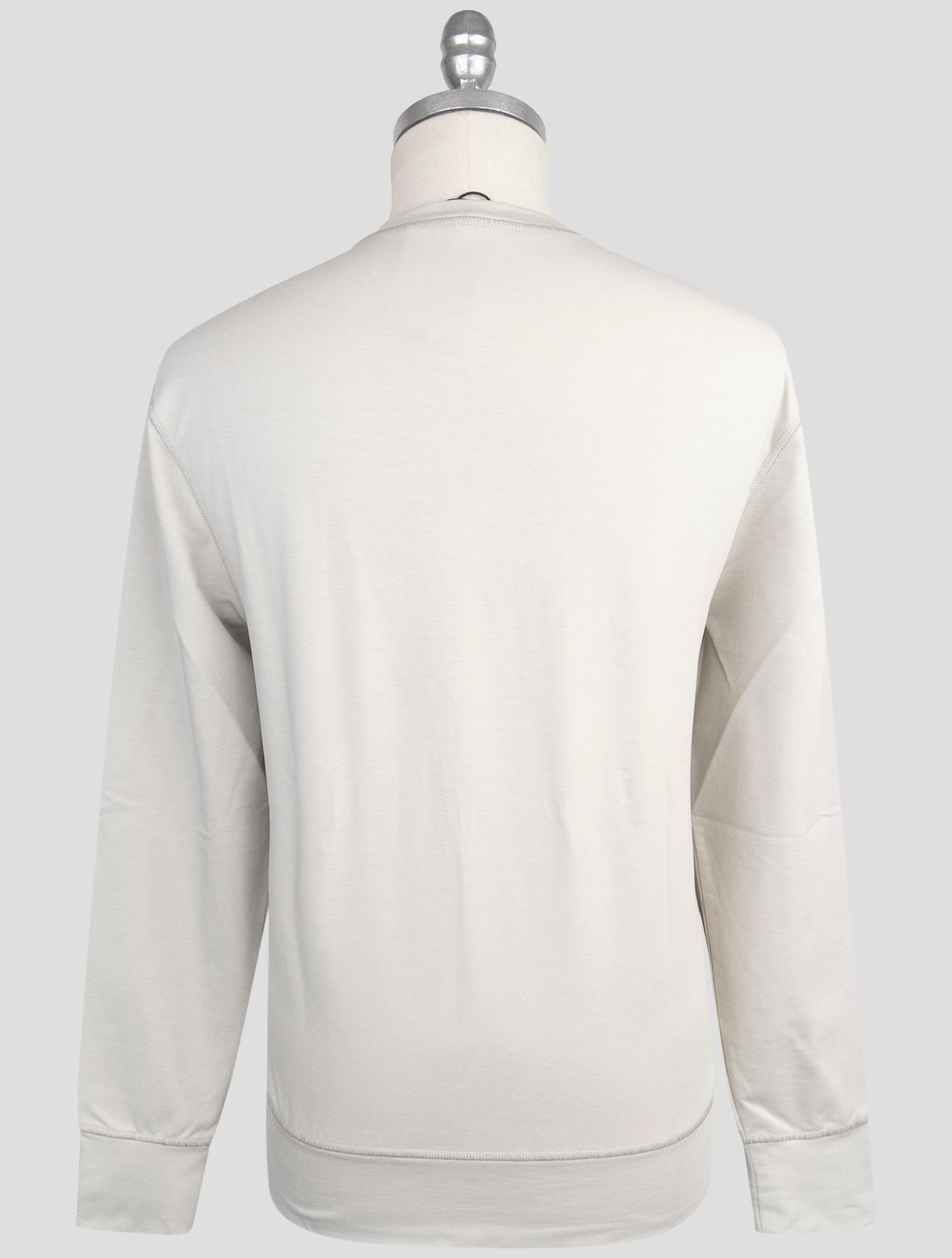 Kiton Gray Cotton Ea Sweater Hoodie
