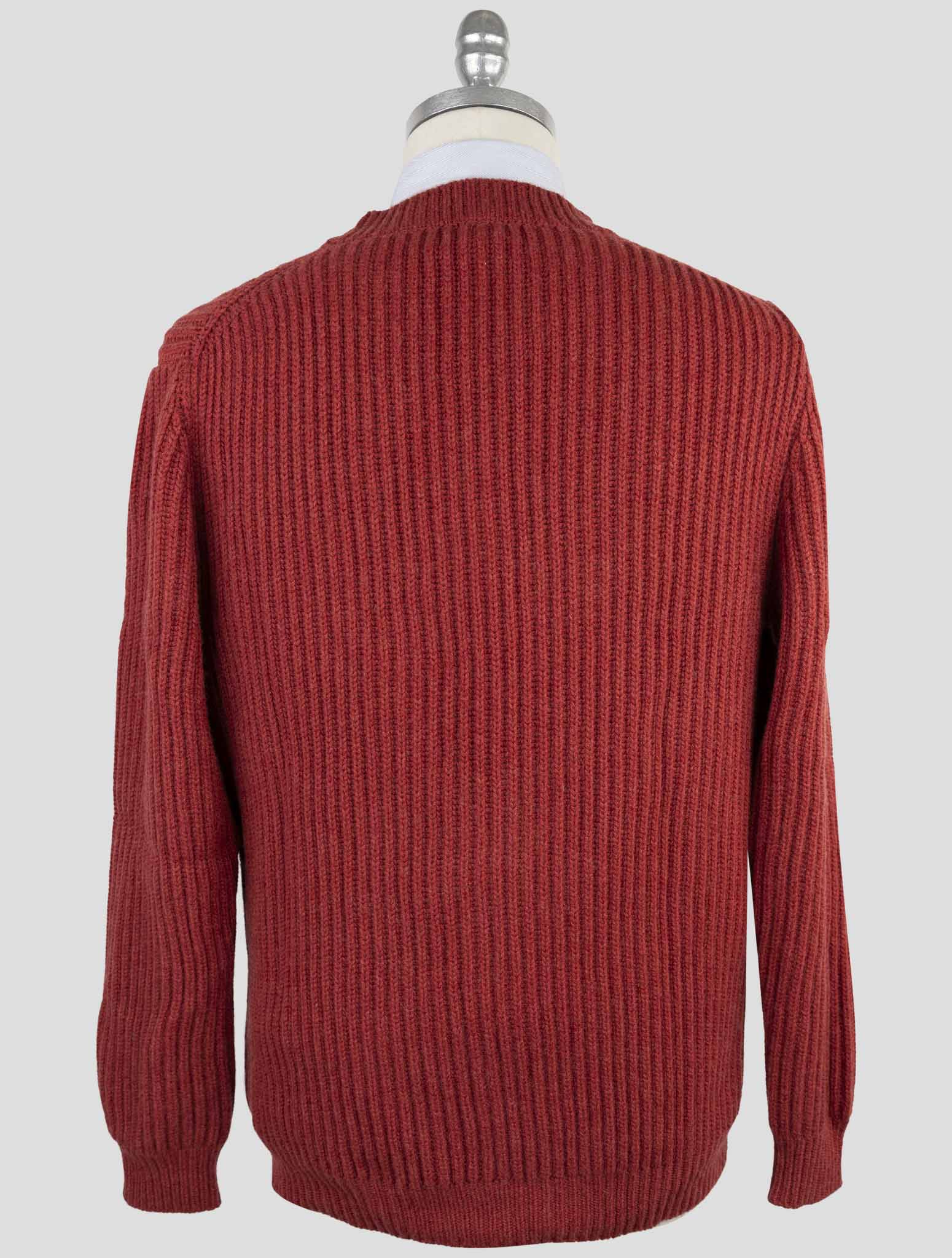 Kiton Red Cashmere Sweater Cardigan