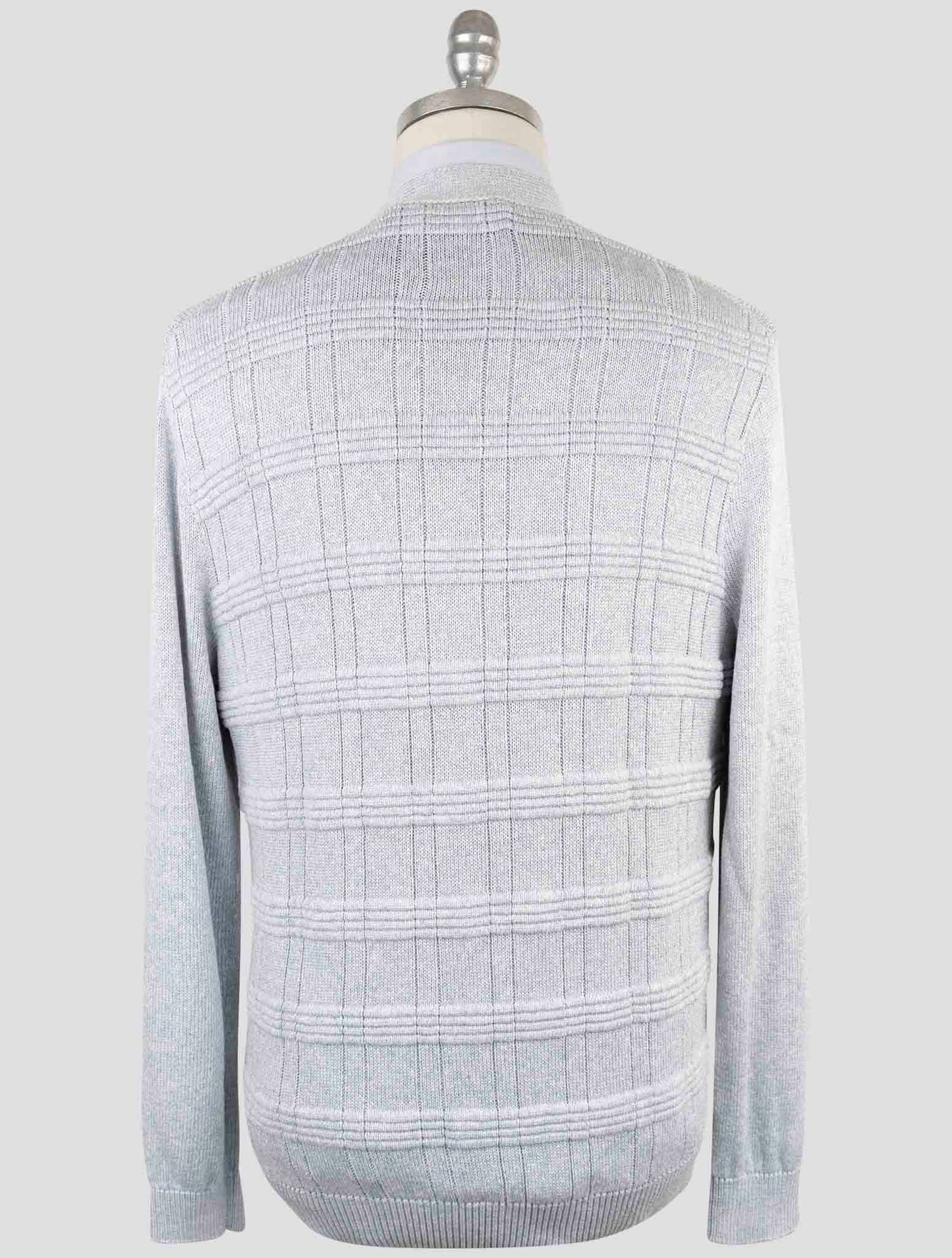 Kiton Gray Silk Cotton Sweater Cardigan