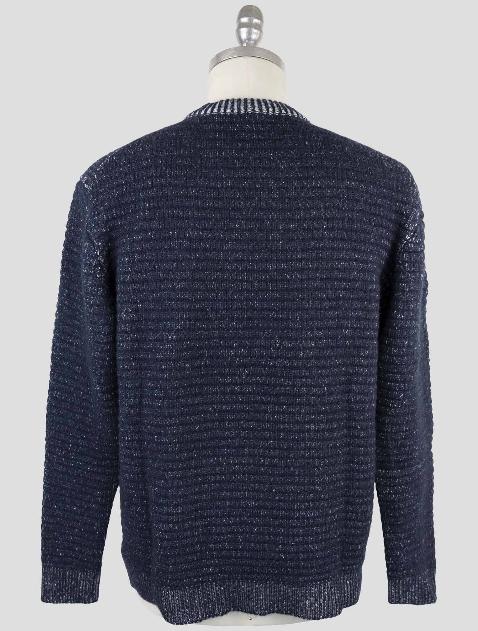 Kiton Blue Cashmere Sweater Crewneck