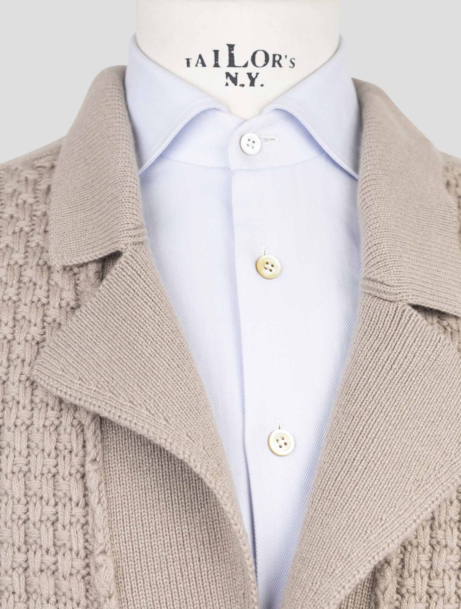 Kiton Beige Cashmere Sweater Cardigan