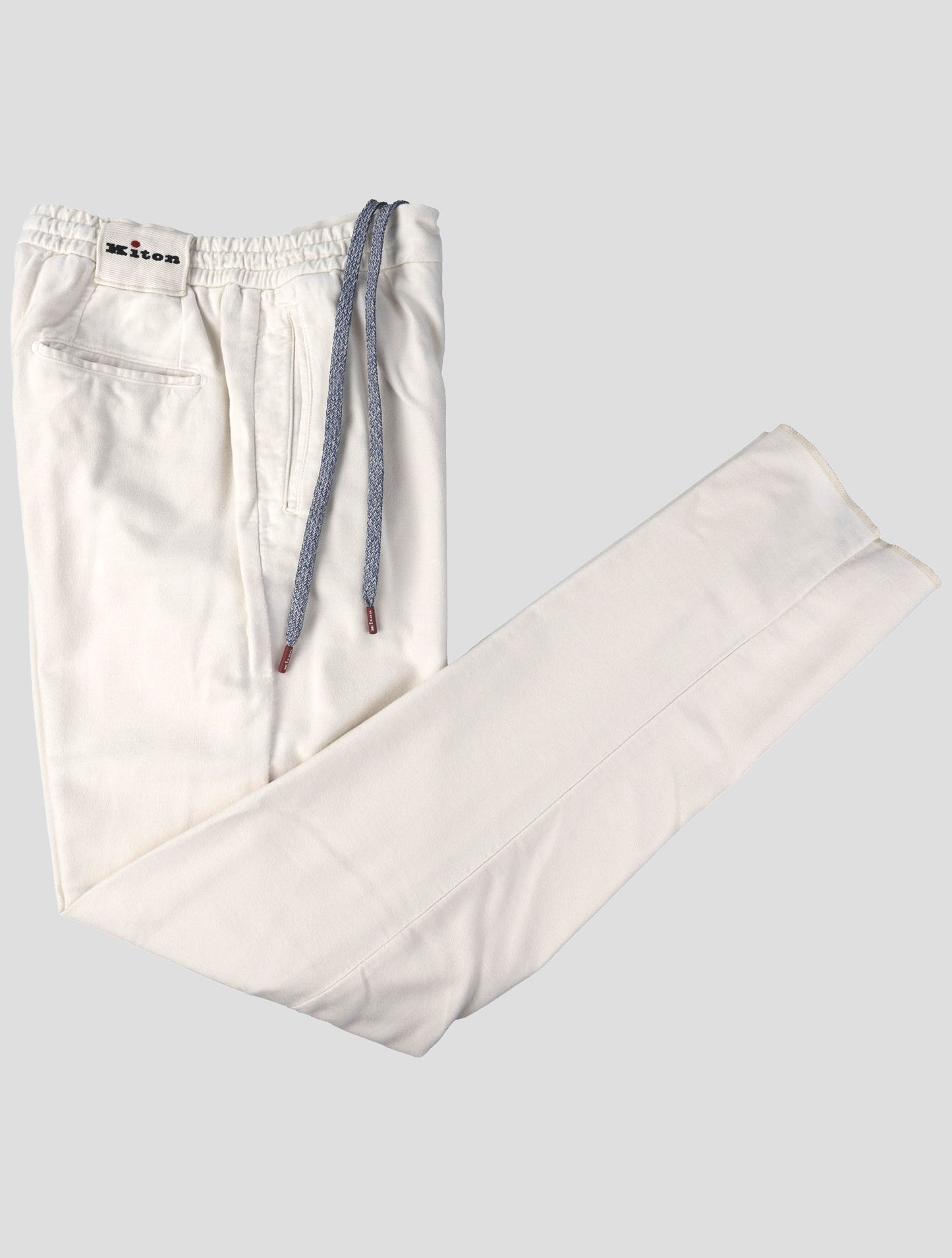 Kiton White Modal Cotton Ea Pants