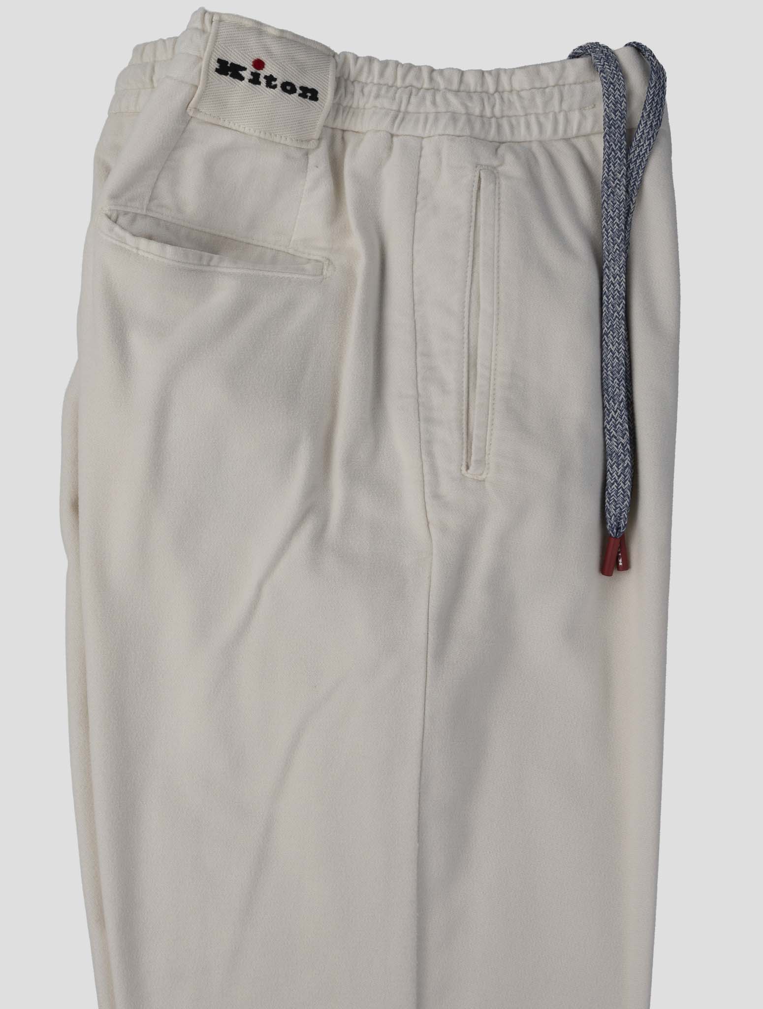 Kiton White Modal Cotton Ea Pants