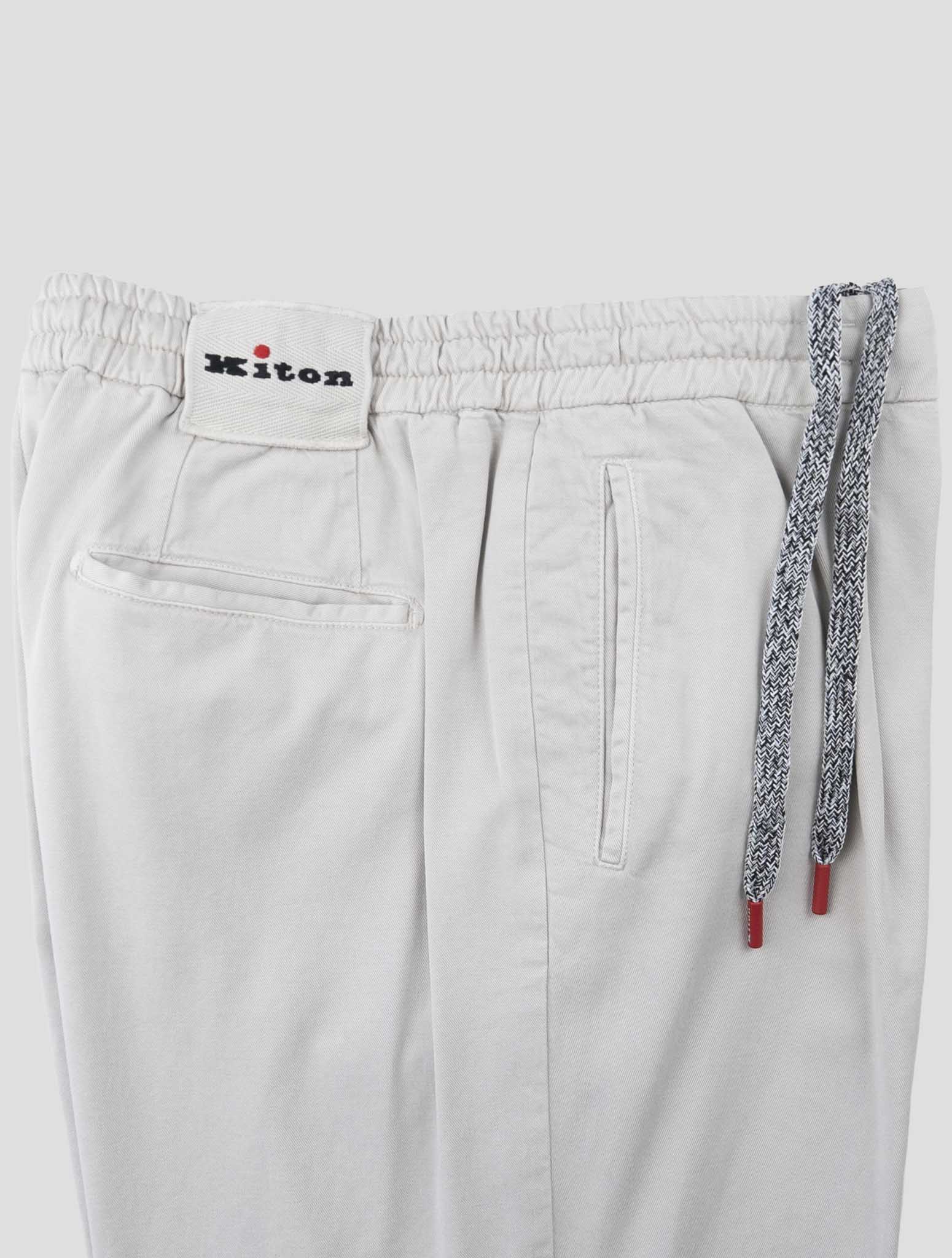 Kiton White Lyocell Ea Pants
