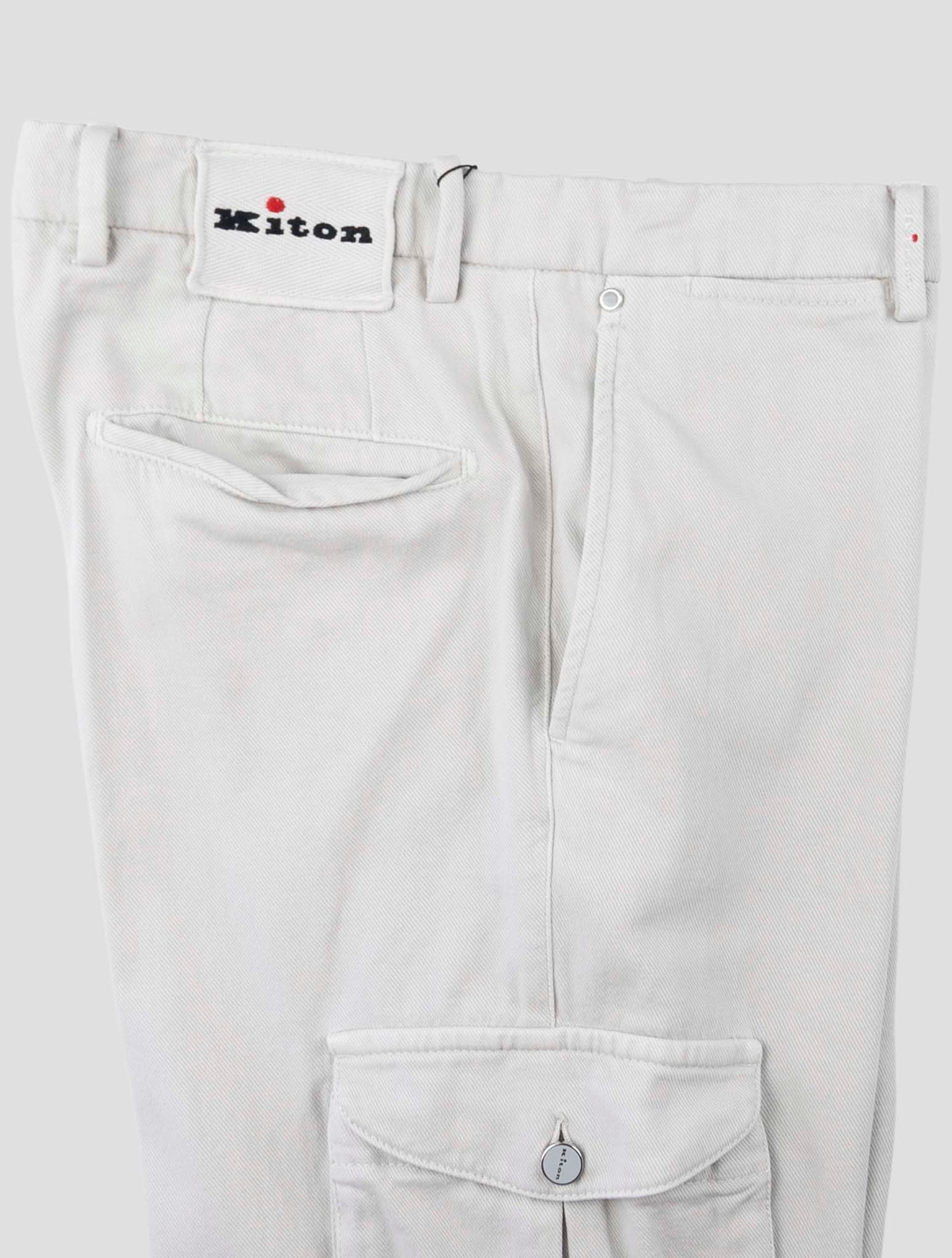 Kiton Beige Cotton Ea Cargo Pants