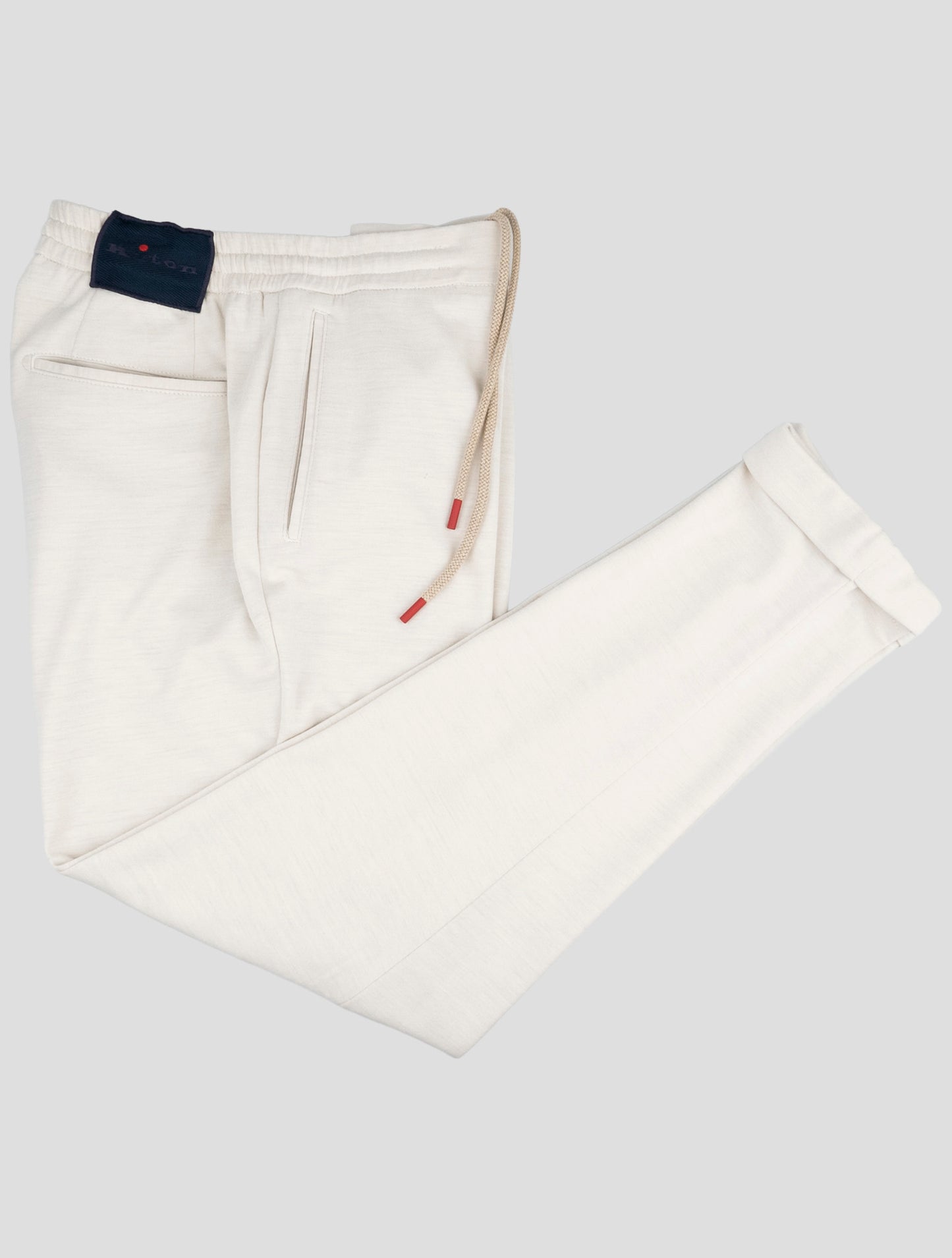 Kiton White Wool Pa Pants