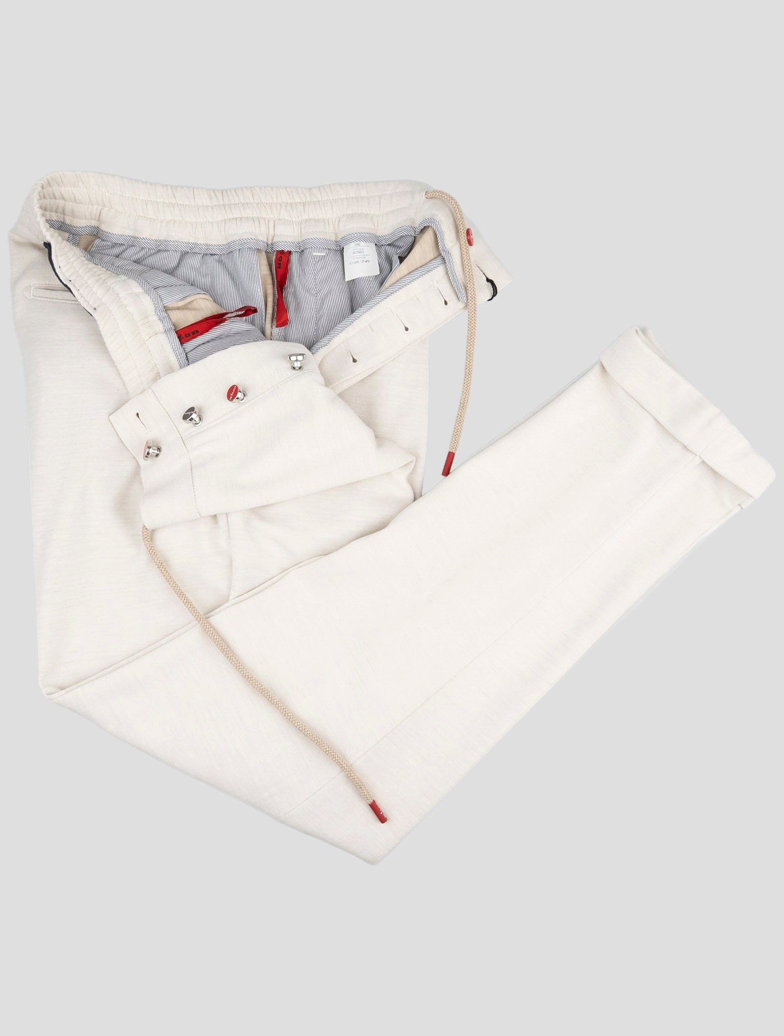 Kiton White Wool Pa Pants