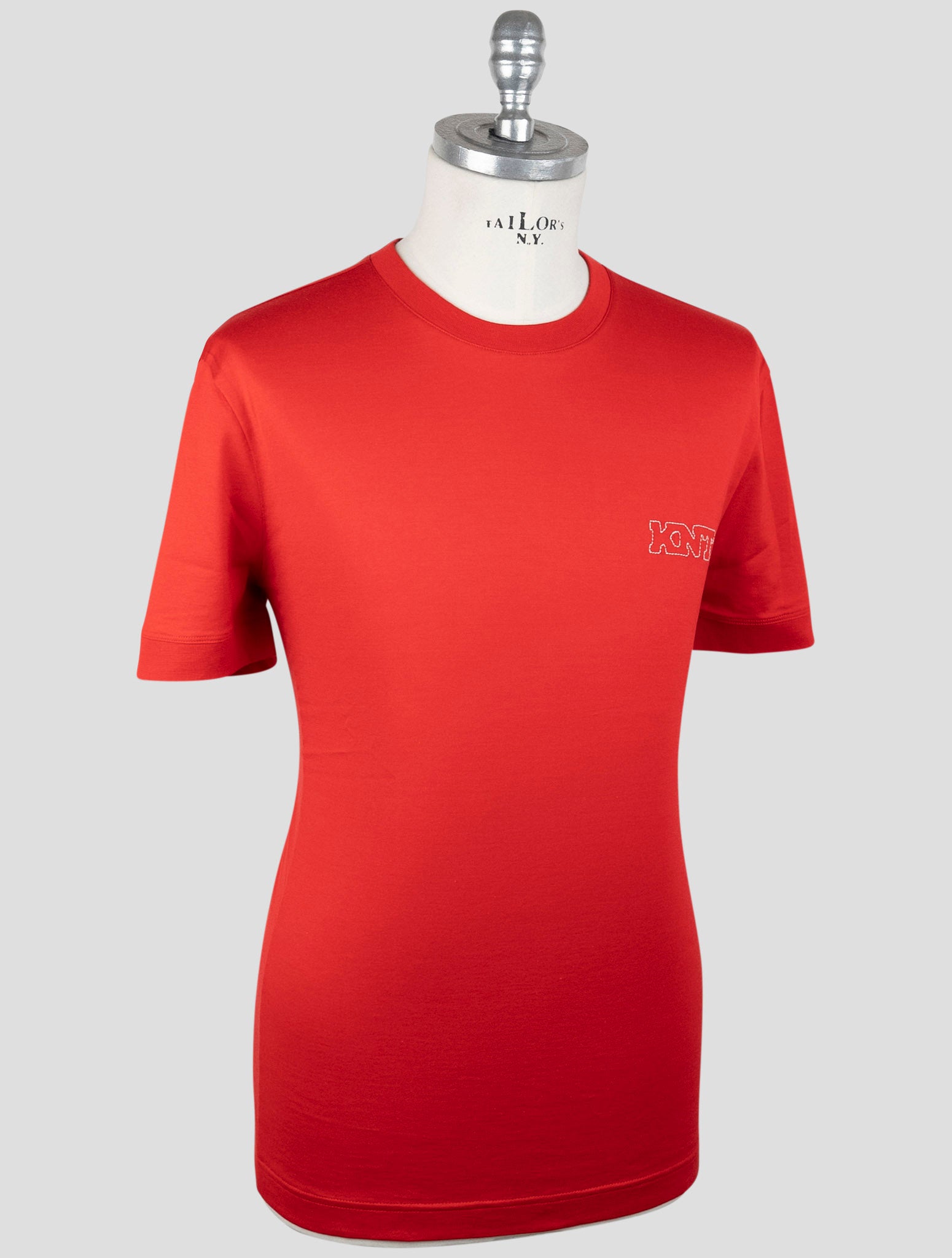 Kiton Knt Red Cotton T-Shirt