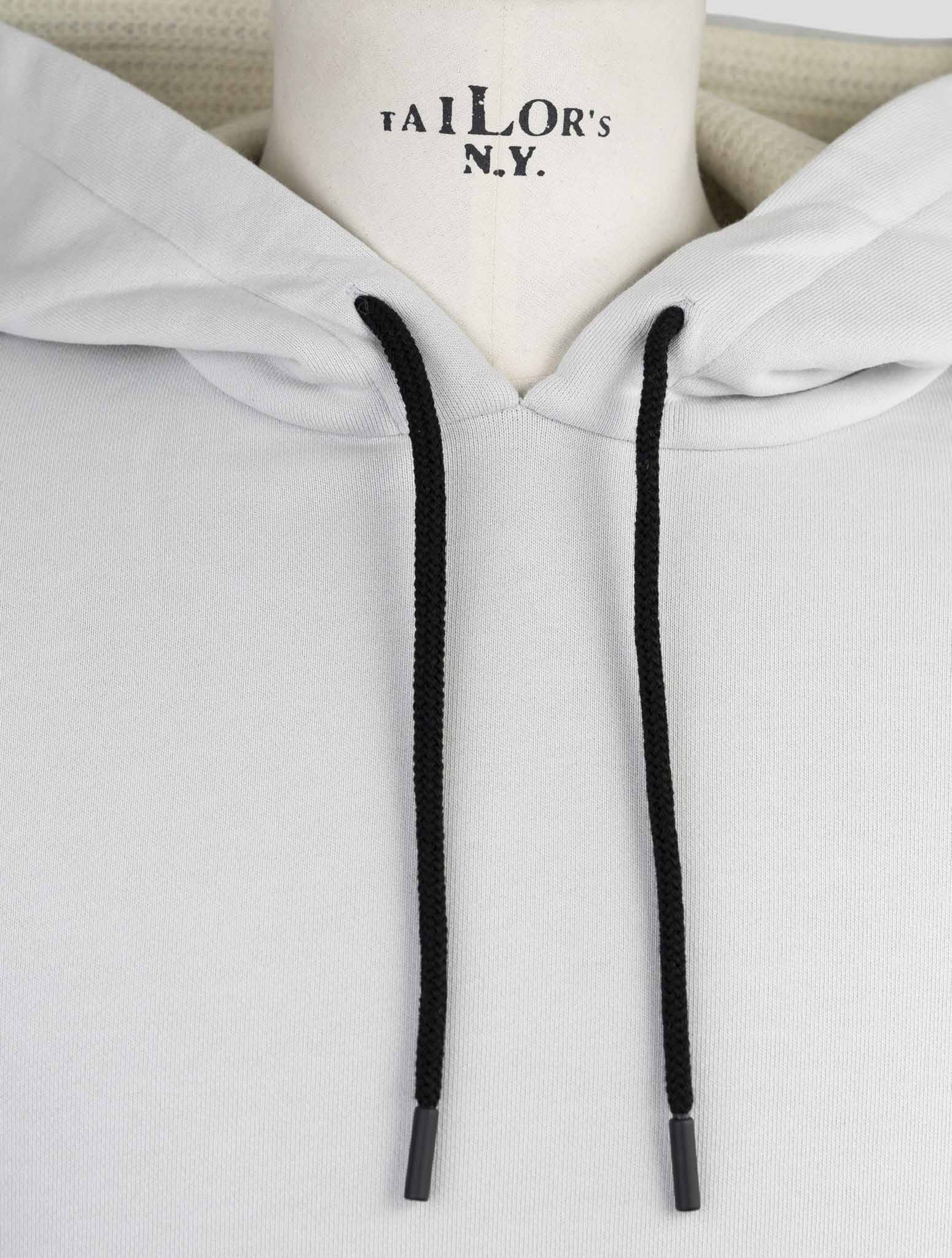 Kiton Knt Gray Cotton Sweater Hoodie
