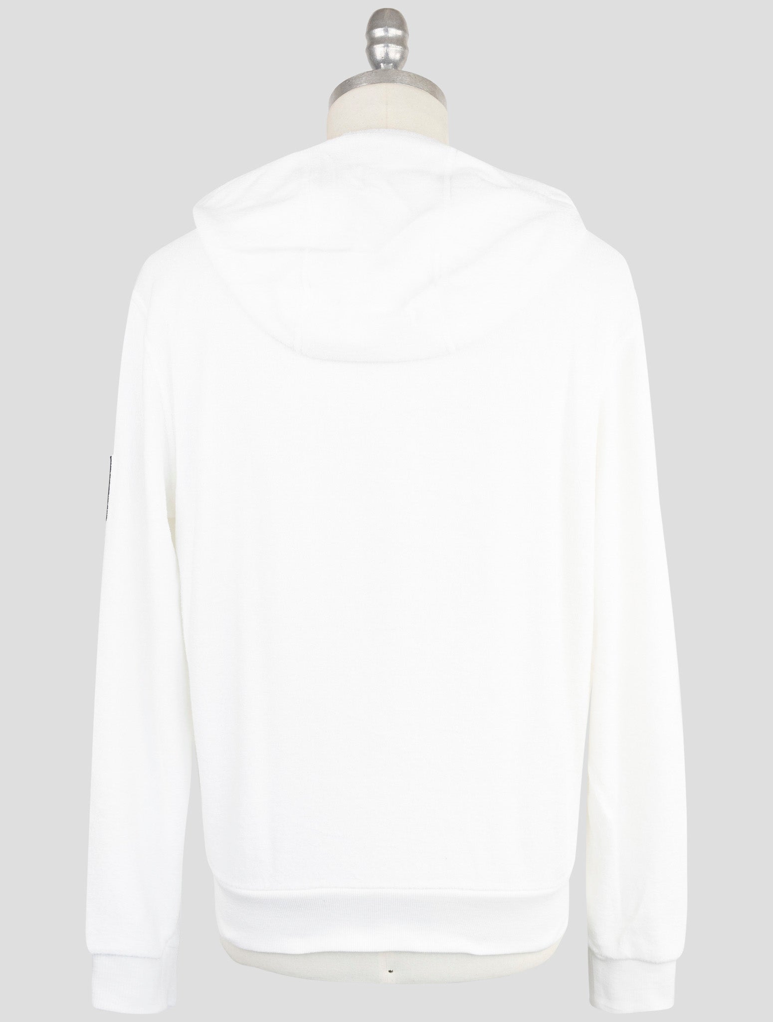 Kiton Knt White Cotton Sweater Hoodie