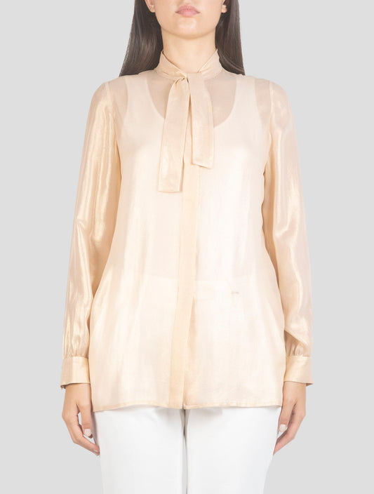 Kiton Beige Silk Shirt
