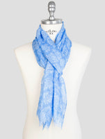 Kiton Light Blue Linen Scarf