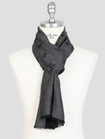 Kiton Gray Wool Silk Scarf