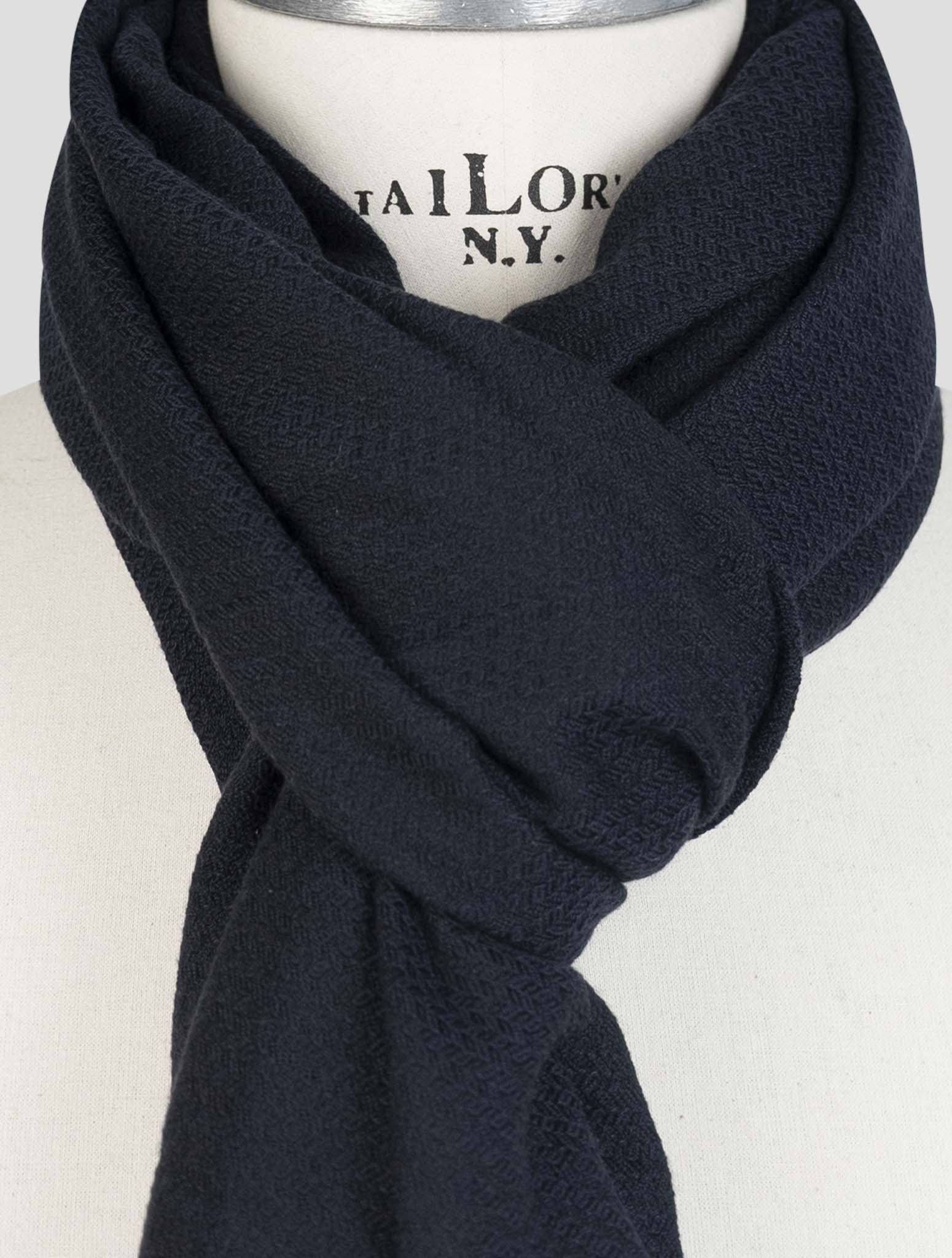 Kiton Blue Cashmere Silk Scarf
