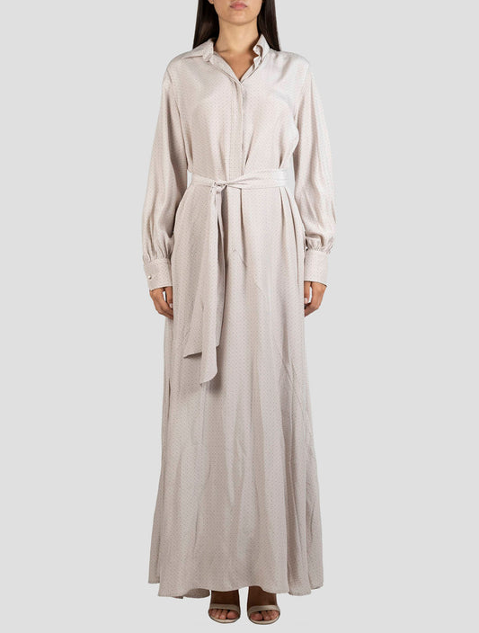 Kiton Beige Silk Dress
