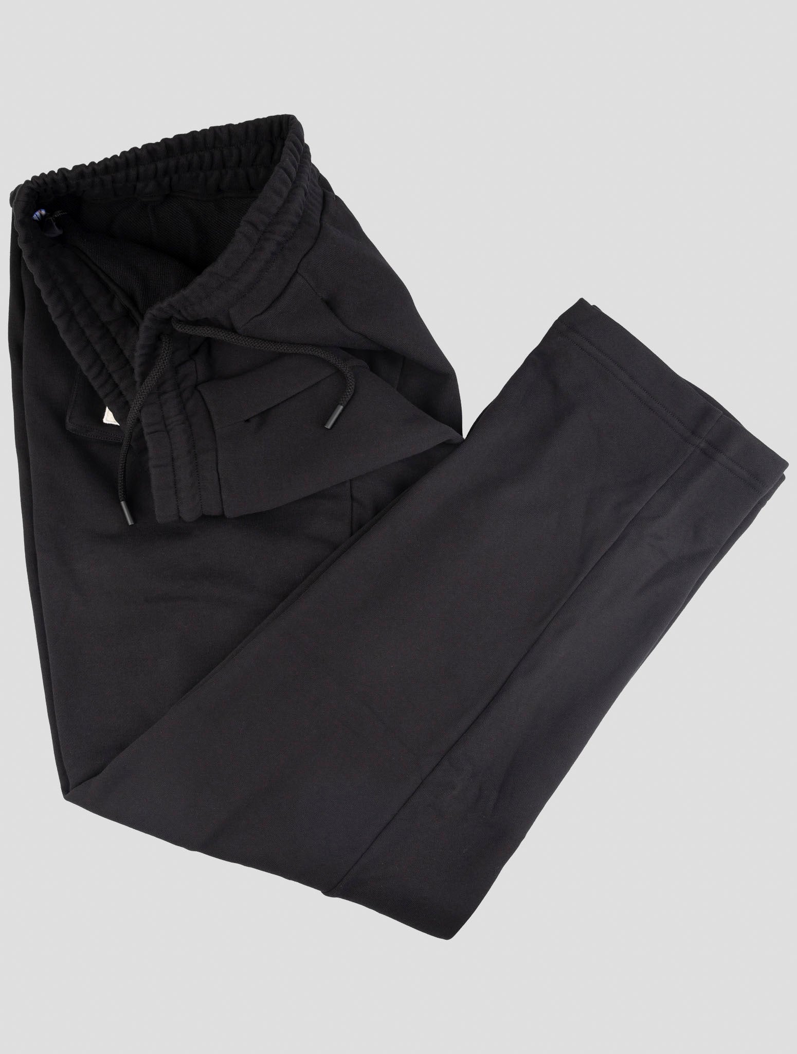 Kiton Knt Black Cotton Jogging Pants