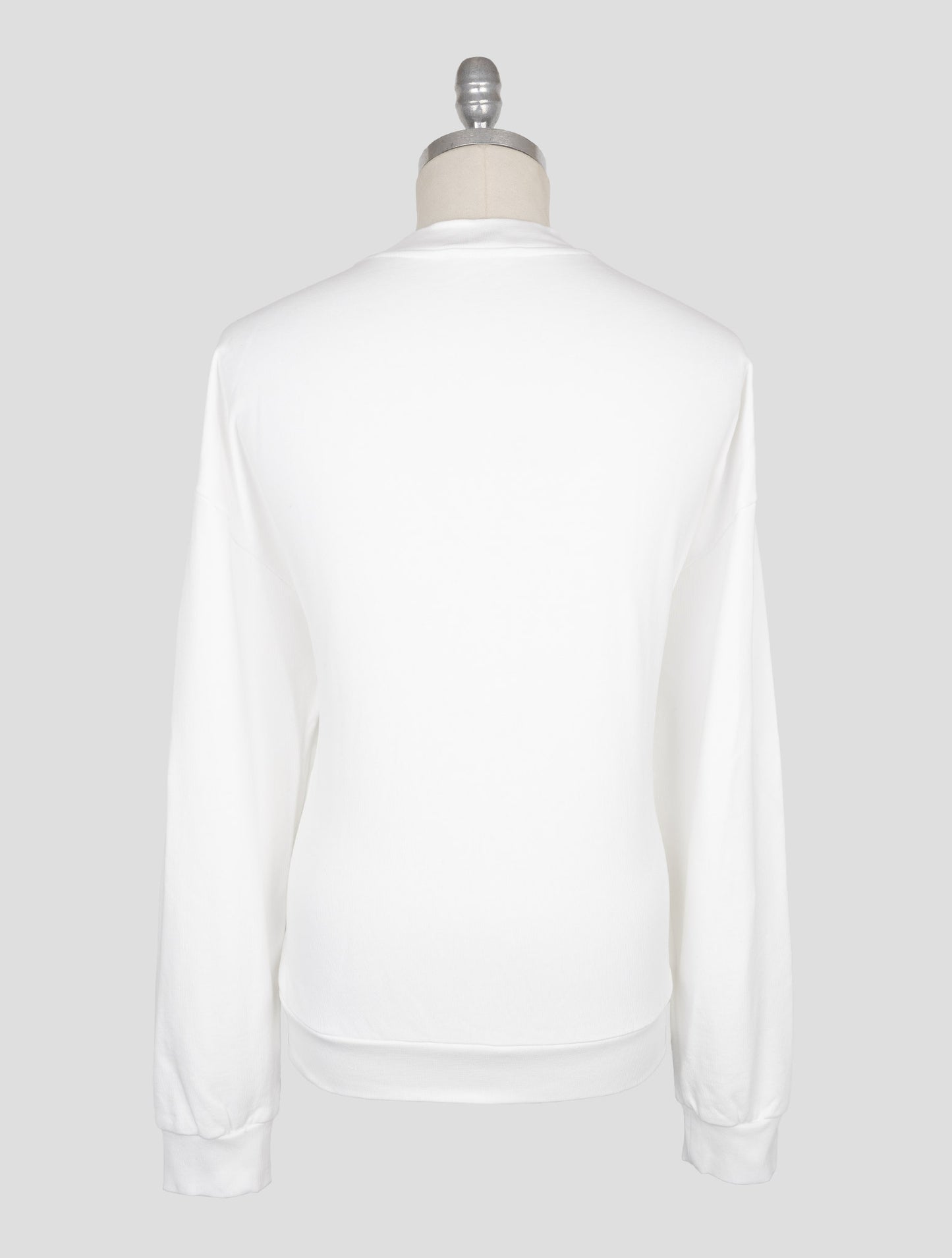 Kiton Knt White Cotton Sweater Crewneck