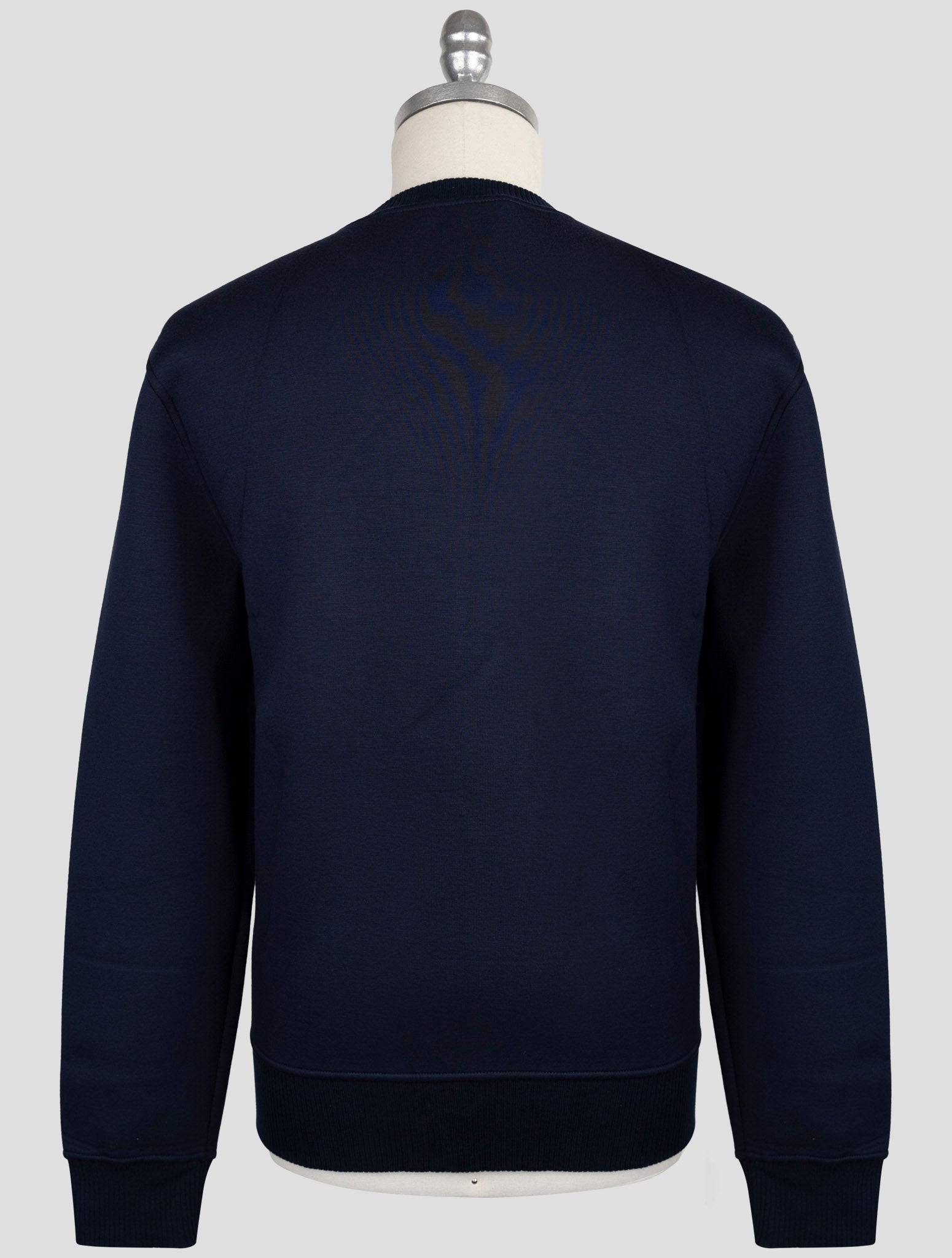 Kiton Knt Blue Cotton Sweater Crewneck