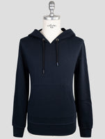 Kiton Knt Blue Cotton Sweater Hoodie